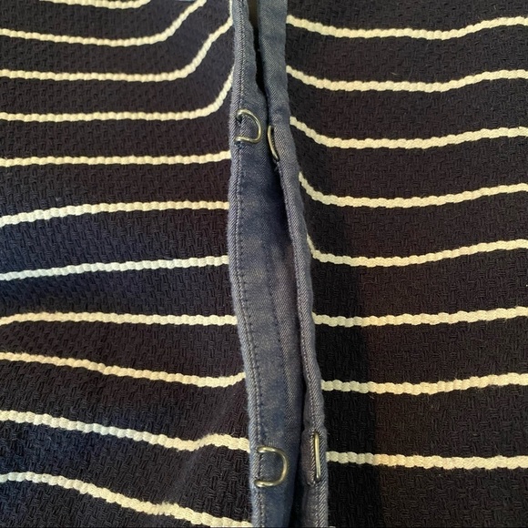 Talbots Navy and White Stripe Jacket - 14 - Picture 8 of 14
